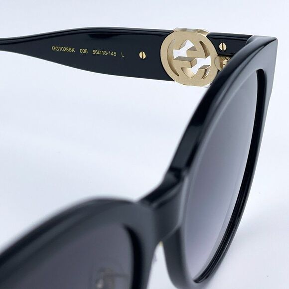 SALE! NEW Gucci GG1028SK 006 Black Grey Gradient Square Women Sunglasses main image 10